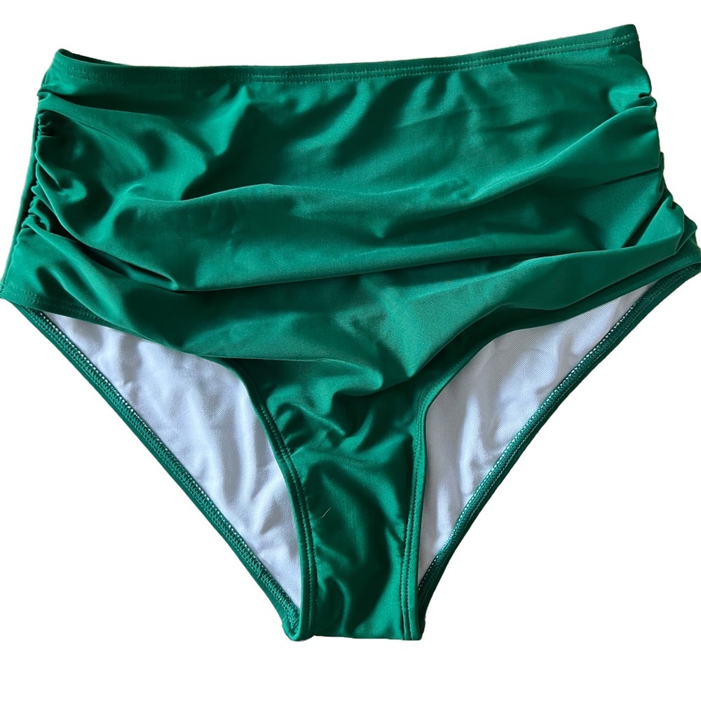 Green Push Up Halter High-Waisted Bikini Set - Picture 5 of 13